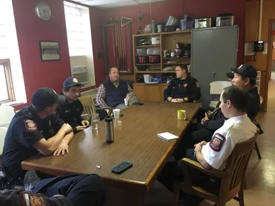 John Huot with local first responders