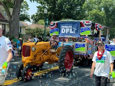John Huot at the July parade in Rosemount
