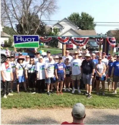 Community parade with local supporters